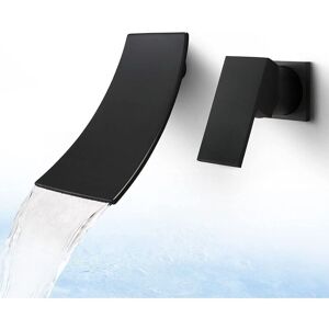 SHUNLI Wall Mounted Bathroom Faucet Bathroom Sink Faucet Single Handle Lavender Faucet, Black