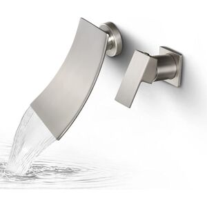 SHUNLI Wall Mounted Bathroom Faucet Bathroom Sink Faucet Single Handle Sink Faucet Lavender Faucet,Brushed Version