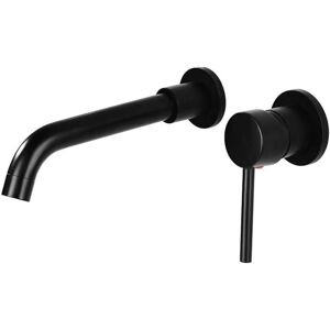 Ikodm - Wall Mounted Bathroom Sink Faucet, Hot and Cold Wall Mounted Faucet, Concealed Bathroom Wall Mounted Sink Faucet