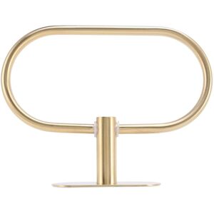 Tlily - Wall Mounted Hand Towel Bar Rack Brushed Gold Stainless Steel Round Toilet Paper Holder Hook Hardware Accessories,21cm
