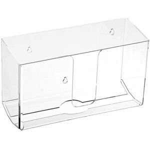 TLILY Wall Mounted Paper Towel Dispenser with Lid, Clear Folded Paper Towel Holder for Bathroom, Toilet and Kitchen (Drilled)