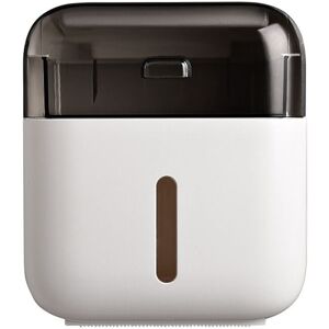 TLILY Wall Mounted Toilet Paper Holder Waterproof Tray Roll Tube Storage Box Tissue Shelf Bathroom Black