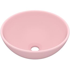 Vidaxl - Luxury Bathroom Basin Round Matt Pink 32.5x14 cm Ceramic