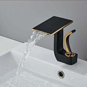 Ymyny - Waterfall Bathroom Faucet, Modern Waterfall Bathroom Faucet, Waterfall Sink Faucet, Adjustable Hot and Cold Water Waterfall Bathroom Mixer