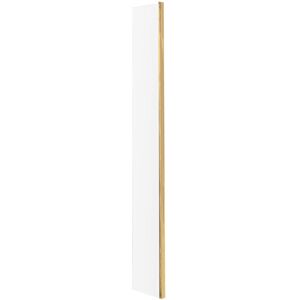 BALTERLEY Wetroom 8mm Toughened Safety Glass Return Screen - 215mm x 1850mm - Brushed Brass