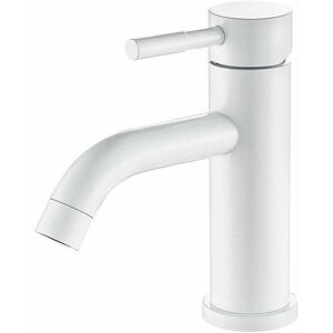 Alwaysh - White Bathroom Faucet, Stainless Steel Basin Mixer Tap