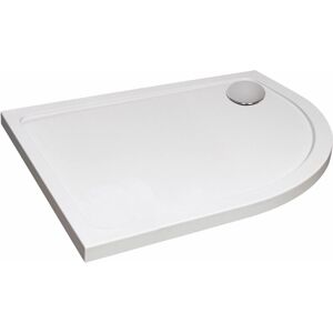 Balterley - White Quadrant Stone Slip Resistant Shower Tray with Corner Waste Position (Right) - 1200 x 900mm