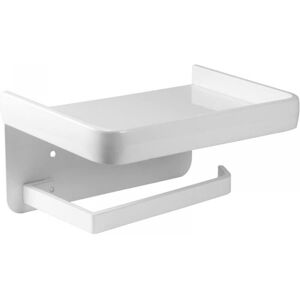 CYSLMUK White) Wall Mounted Toilet Paper Roll Holder with Aluminum Storage Shelf for Bathroom Kitchen
