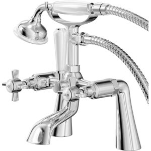 Windsor - Traditional Polished Chrome Bath Shower Mixer Tap with Shower Kit