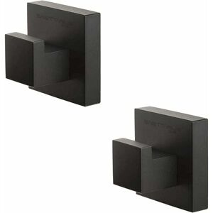 ZVD - 32S1-B Black Towel Hooks 2 Piece Black Bathroom and Kitchen Hook Bathroom Hook Kitchen Towel Hook