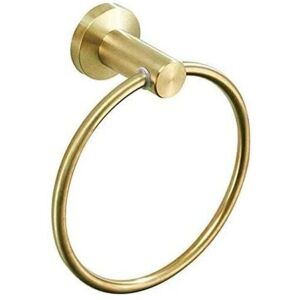 ZVD - Anneau Porte-Serviette Fixation Murale en Acier Inoxydable 304, Support Doré pour Salle de Bain ou Cuisine
