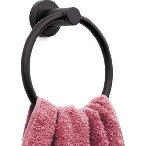 ZVD - Matte Black Towel Ring Modern Bathroom Wall Mounted Hand Towel Holder SUS304 Stainless Steel Matte Black