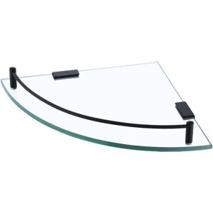 ZVD Bathroom Wall Shelf Glass Shower Shelf Wall Mounted Corner Shelf Shower Corner Shelf SUS 304 Stainless Steel Matte Black