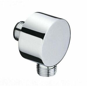 ZVD - bet Round Hose Connector - Chrome Wall Connection Elbow - - Brass - Universal - 1/2' - Sand Fitting - Shower Wall Connector for Hand Shower