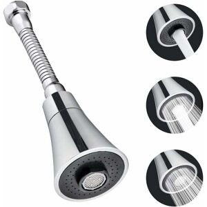 ZVD-Stainless Steel + ABS 19cm Kitchen Faucet Head Sprayer Kitchen Faucet 360° Rotatable Water Saving Strainer Anti-Splash 3 Modes for Kitchen