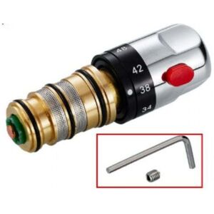 ZVD- Thermostatic Valve Cartridge for Shower Rail, Replacement Thermostatic Cartridge for Shower Rail, Repair Kit, Spare Temperature Control Handle
