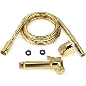 ZVD-WC Hygiene Kit/Toilet Handheld Bidet Sprayer Wall Mounted Spray/Spray Head/Hand Shower Shattaf Set for Personal Care Hygiene Potty Toilet Gold