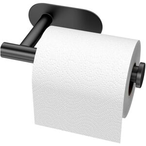 Linghhang - 1 pc Black Toilet Paper Holder, Wall Mounted Toilet Paper Holder, No Drilling Toilet Paper Holder, 3M Self Adhesive Stainless Steel Linghhang - 1 pc Black Toilet Paper Holder, Wall Mounted Toilet Paper Holder, No Drilling Toilet Paper Holder, 3M Self Adhesive Stainless Steel
