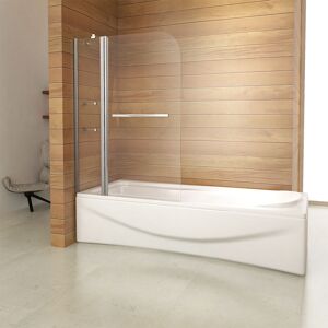 AICA SANITAIRE 1200x1400mm 180 degree 6mm safety tempered Glass Pivot Double Panel Over Bath Shower Screen with Shelves Door Panel Towel Rail AICA SANITAIRE 1200x1400mm 180 degree 6mm safety tempered Glass Pivot Double Panel Over Bath Shower Screen with Shelves Door Panel Towel Rail