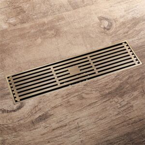 Héloise - 11.8 Inch Rectangular Brass Shower Floor Drain, Built-in Deodorant, Hair Catcher Strainer, Removable Grate Grate, Chrome Plated Solid Brass Héloise - 11.8 Inch Rectangular Brass Shower Floor Drain, Built-in Deodorant, Hair Catcher Strainer, Removable Grate Grate, Chrome Plated Solid Brass