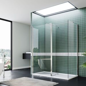 1200 x 900 mm Walk in Wetroom Shower Enclosure Panel 8mm Easy Clean Glass Shower Glass Panel with 300mm Flipper Panel + Shower Tray - Elegant 1200 x 900 mm Walk in Wetroom Shower Enclosure Panel 8mm Easy Clean Glass Shower Glass Panel with 300mm Flipper Panel + Shower Tray - Elegant
