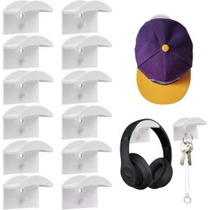 Linghhang - 12 Pieces Adhesive Wall Hat Rack (White), Hat Hook Storage Holder, Suitable for Doors, Bedrooms, Entryways Linghhang - 12 Pieces Adhesive Wall Hat Rack (White), Hat Hook Storage Holder, Suitable for Doors, Bedrooms, Entryways