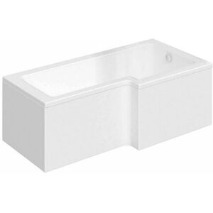 Nes Home - 1700 x 850mm Acrylic Square l Shaped Shower Bath - Right Hand Nes Home - 1700 x 850mm Acrylic Square l Shaped Shower Bath - Right Hand