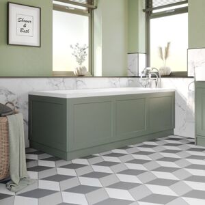AQUARI 1700/700mm Bath Panel Pack Side End Matt Green MDF Bathroom Traditional AQUARI 1700/700mm Bath Panel Pack Side End Matt Green MDF Bathroom Traditional
