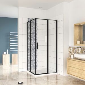 Aica Sanitaire - 800x800x1850mm black New Frame Pivot Shower Door Enclosure Walk in Safety Glass Screen Cubicle Aica Sanitaire - 800x800x1850mm black New Frame Pivot Shower Door Enclosure Walk in Safety Glass Screen Cubicle