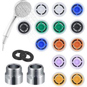 COOCHEER Set of 18 shower flow limiters, shower water saver, water saving water saver, shower water saver for shower head flow reduction limiter with 1/2 COOCHEER Set of 18 shower flow limiters, shower water saver, water saving water saver, shower water saver for shower head flow reduction limiter with 1/2