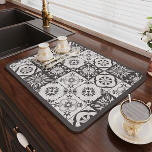 Cyslmuk - 1PC (40 x 50 cm, Grey Print) Dish Drainer Mat, Quick Drying Nanofiber Dish Drainer Mat, Absorbent Dish Drying Mat for Restaurant Countertops Cyslmuk - 1PC (40 x 50 cm, Grey Print) Dish Drainer Mat, Quick Drying Nanofiber Dish Drainer Mat, Absorbent Dish Drying Mat for Restaurant Countertops