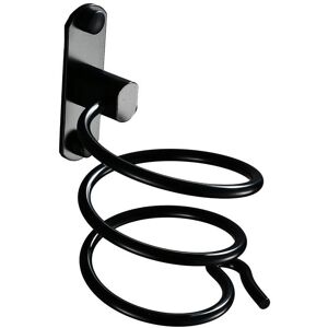 Linghhang - 1PCS Black Hair Dryer Holder Wall Mounted with Drilling - For Hotel, Bathroom, Toilet, Barbershop Aluminum, Matte Finish Linghhang - 1PCS Black Hair Dryer Holder Wall Mounted with Drilling - For Hotel, Bathroom, Toilet, Barbershop Aluminum, Matte Finish