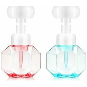 DEWDAT 2 Pcs 300ml Flower Shape Foam Bottle Dispenser Empty Foaming Hand Soap Pump Refillable Plastic Bottles Cosmetic Containers DEWDAT 2 Pcs 300ml Flower Shape Foam Bottle Dispenser Empty Foaming Hand Soap Pump Refillable Plastic Bottles Cosmetic Containers