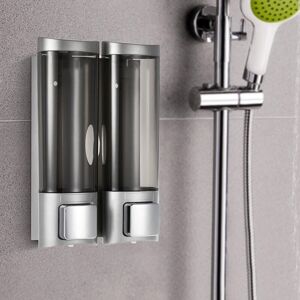 SJQKA 200mlx2 Wall Mounted Manual Soap Dispenser, Liquid, Shampoo Shower Gel Liquid Dispenser SJQKA 200mlx2 Wall Mounted Manual Soap Dispenser, Liquid, Shampoo Shower Gel Liquid Dispenser