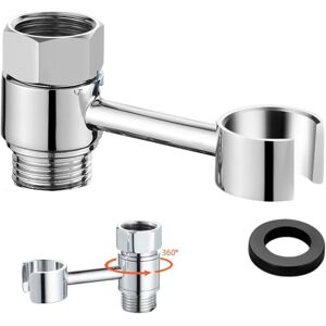 IKODM 20mm Shower Head Holder, Hand Shower Bracket, No Drilling, Shower Holder with 360 Degree Shower Bracket, Shower Head Holder for Shower, Bathroom, IKODM 20mm Shower Head Holder, Hand Shower Bracket, No Drilling, Shower Holder with 360 Degree Shower Bracket, Shower Head Holder for Shower, Bathroom,