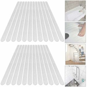 SNQ 24 Pieces Anti-Slip Stickers Shower Stickers Safety Strips for Bath Self-Adhesive Transparent Anti-Slip Strips Stickers for Bathtubs and Showers (2 x SNQ 24 Pieces Anti-Slip Stickers Shower Stickers Safety Strips for Bath Self-Adhesive Transparent Anti-Slip Strips Stickers for Bathtubs and Showers (2 x