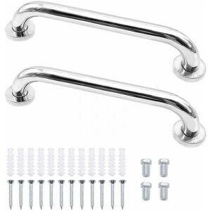 CYSLMUK 2pcs Bathroom Grab Bar Wall Mounted Safety Bars,Stainless Steel Anti-Slip Grab Bar CYSLMUK 2pcs Bathroom Grab Bar Wall Mounted Safety Bars,Stainless Steel Anti-Slip Grab Bar