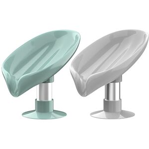 Linghhang - 2Pcs Self Draining Soap Dish, Easy Clean Soap Holder for Shower, Leaf Shape Self Draining Soap Dish with Suction Cup, Creative Soap Box, Linghhang - 2Pcs Self Draining Soap Dish, Easy Clean Soap Holder for Shower, Leaf Shape Self Draining Soap Dish with Suction Cup, Creative Soap Box,