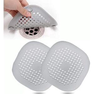 Gotrays - 2Pcs Silicone Drain Cover, Kitchen Sink Strainer with Suction Cup, Bathtub Drain Strainer, Kitchen and Bathroom Sink Strainer (Grey) Gotrays - 2Pcs Silicone Drain Cover, Kitchen Sink Strainer with Suction Cup, Bathtub Drain Strainer, Kitchen and Bathroom Sink Strainer (Grey)