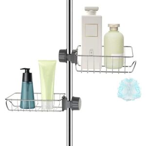 Linghhang - 2x Shower Shelf Without Drilling Stainless Steel, Stainless Steel Telescopic Bathroom Shelf, Shower Support Shelf, Shower Bar Soap Linghhang - 2x Shower Shelf Without Drilling Stainless Steel, Stainless Steel Telescopic Bathroom Shelf, Shower Support Shelf, Shower Bar Soap