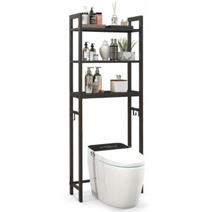 COSTWAY 3-Tier Over-The-Toilet Storage Shelf Space Saving Metal Bathroom Organizer COSTWAY 3-Tier Over-The-Toilet Storage Shelf Space Saving Metal Bathroom Organizer