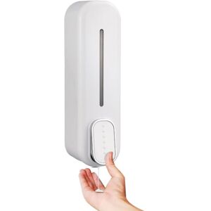 Cyslmuk - 300ml Wall Mounted Soap Dispenser No Drilling with Adhesive Manual Liquid Hand Soap Dispenser Shampoo Conditioner Dispenser for Toilet Cyslmuk - 300ml Wall Mounted Soap Dispenser No Drilling with Adhesive Manual Liquid Hand Soap Dispenser Shampoo Conditioner Dispenser for Toilet