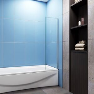 SKY Bathroom 350x1400mm Height Corner Fixed Bath Shower Screen Over Bath Square Cut SKY Bathroom 350x1400mm Height Corner Fixed Bath Shower Screen Over Bath Square Cut