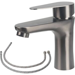 SJQKA 304 Stainless Steel Basin Mixer Tap, Bathroom Faucet with Flexible Hose, Sink Faucet with Installation Accessories, Hand Soap Dispenser for Hot and SJQKA 304 Stainless Steel Basin Mixer Tap, Bathroom Faucet with Flexible Hose, Sink Faucet with Installation Accessories, Hand Soap Dispenser for Hot and