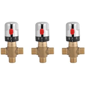 Tlily - 3X Brass Thermostatic Mixer Valve G1/2 for Shower System Control Temperature Basin Thermostat Hose Tlily - 3X Brass Thermostatic Mixer Valve G1/2 for Shower System Control Temperature Basin Thermostat Hose
