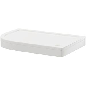 Wholesale Domestic - Pearlstone 1200mm x 800mm x 40mm Left Hand Offset Quadrant Shower Tray and Plinth Wholesale Domestic - Pearlstone 1200mm x 800mm x 40mm Left Hand Offset Quadrant Shower Tray and Plinth