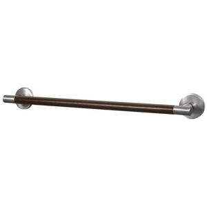 Bisk - 460mm Solid Wood and Zamak Wall Mounted Bath Rack Single Towel Bar Hanger Bisk - 460mm Solid Wood and Zamak Wall Mounted Bath Rack Single Towel Bar Hanger