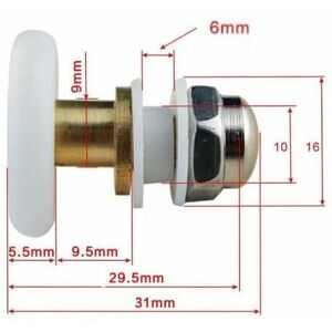 Ikodm - 4pcs 25mm Sliding Shower Door, Eccentric Pulley for Sliding Shower Cabin Doors for Replacement Sliding Shower Glass Door Runners Rollers, Ikodm - 4pcs 25mm Sliding Shower Door, Eccentric Pulley for Sliding Shower Cabin Doors for Replacement Sliding Shower Glass Door Runners Rollers,