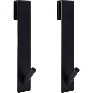 CYSLMUK 2pcs Shower Door Hooks, Stainless Steel Towel Hanger Hooks No Drilling on Frameless Shower Door for Bathroom(7inch Black) CYSLMUK 2pcs Shower Door Hooks, Stainless Steel Towel Hanger Hooks No Drilling on Frameless Shower Door for Bathroom(7inch Black)