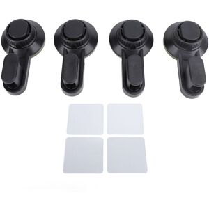 Groofoo - 4pcs Vacuum Suction Hook Holder Powerful Water Proof No Punch Space Saving Suction Shower Hook for Glass Mirrors Black Groofoo - 4pcs Vacuum Suction Hook Holder Powerful Water Proof No Punch Space Saving Suction Shower Hook for Glass Mirrors Black